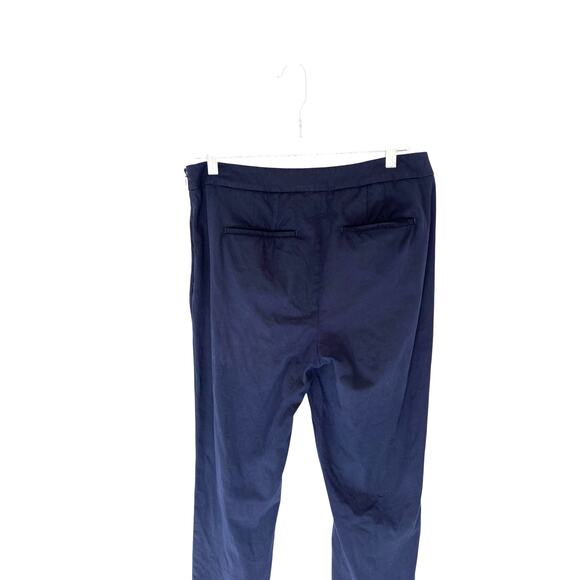 Talbots Navy Blue Career Office Business Chatham Crop Dress Pants Size 8 - Picture 7 of 11